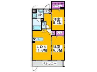 アラモード深井の物件間取画像